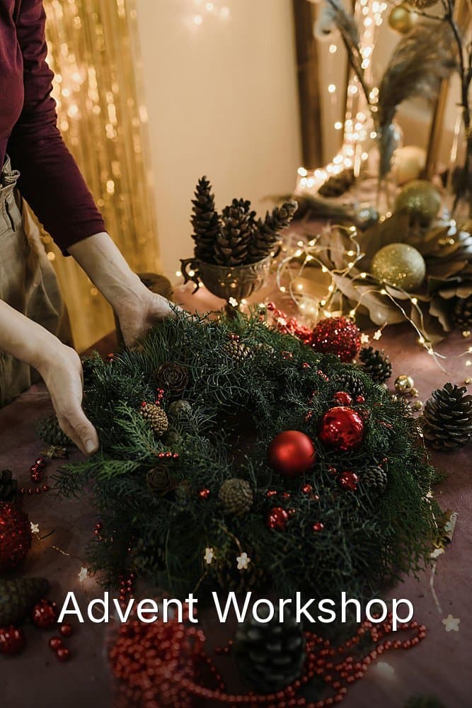 Adventskranz Workshop – saisonale Weihnachtskränze selbst gestalten